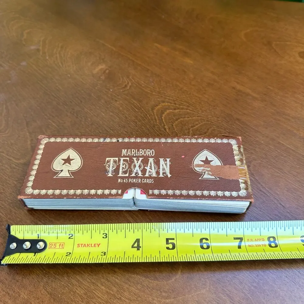 Vintage Marlboro Texan No 45 Poker Playing Cards and Holder